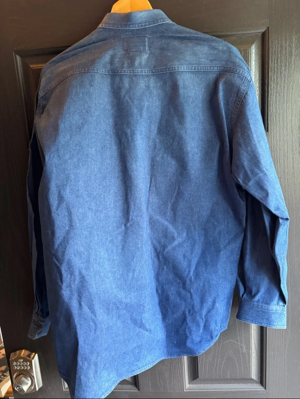 Levi's Diamond Label Blue Button Down Western Pocket Shirt Medium - Picture 4 of 7